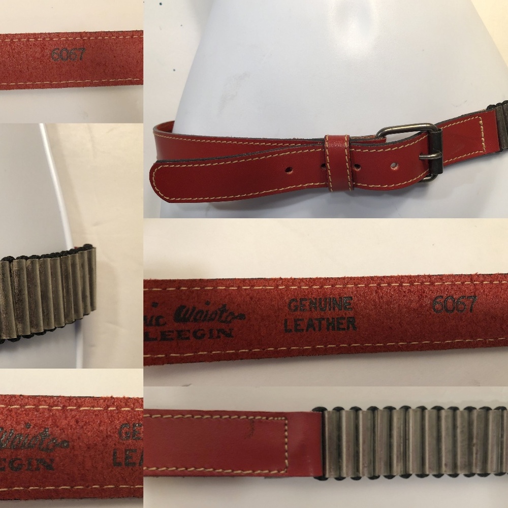 3 /$29 Vinttage Red Belt Atomic Waists by Leegin USA sz 30 Vtg